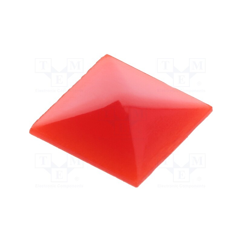 10 pcs : AT4075C - Cap, UB series, 10.35x10.35x0.5mm, red, UB