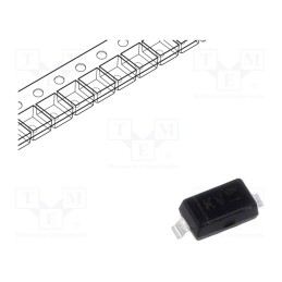 50 pcs : DDZ12B-7 - Diode: Zener, 0.5W, 12V, SMD, , SOD123, single diode, 100nA