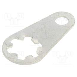 20 pcs : 915 - Tip: solder lug ring, 0.45mm, M4, Ø: 4.4mm, soldering, screw, brass