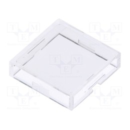 10 pcs : AT4074J - Cap, UB series, 12x12x3mm, transparent, UB