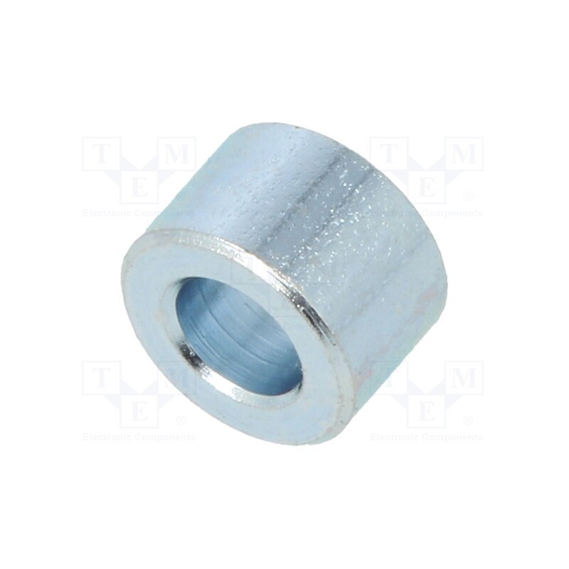 50 pcs : 326/3,2X04 - Spacer sleeve, 4mm, cylindrical, steel, zinc, Out.diam: 6mm