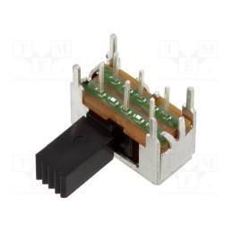 10 pcs : EG2219 - Switch: slide, Pos: 2, DPDT, 0.5A/15VDC, ON-ON, THT, -20÷70°C, 20mΩ