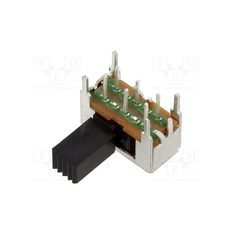 10 pcs : EG2219 - Switch: slide, Pos: 2, DPDT, 0.5A/15VDC, ON-ON, THT, -20÷70°C, 20mΩ