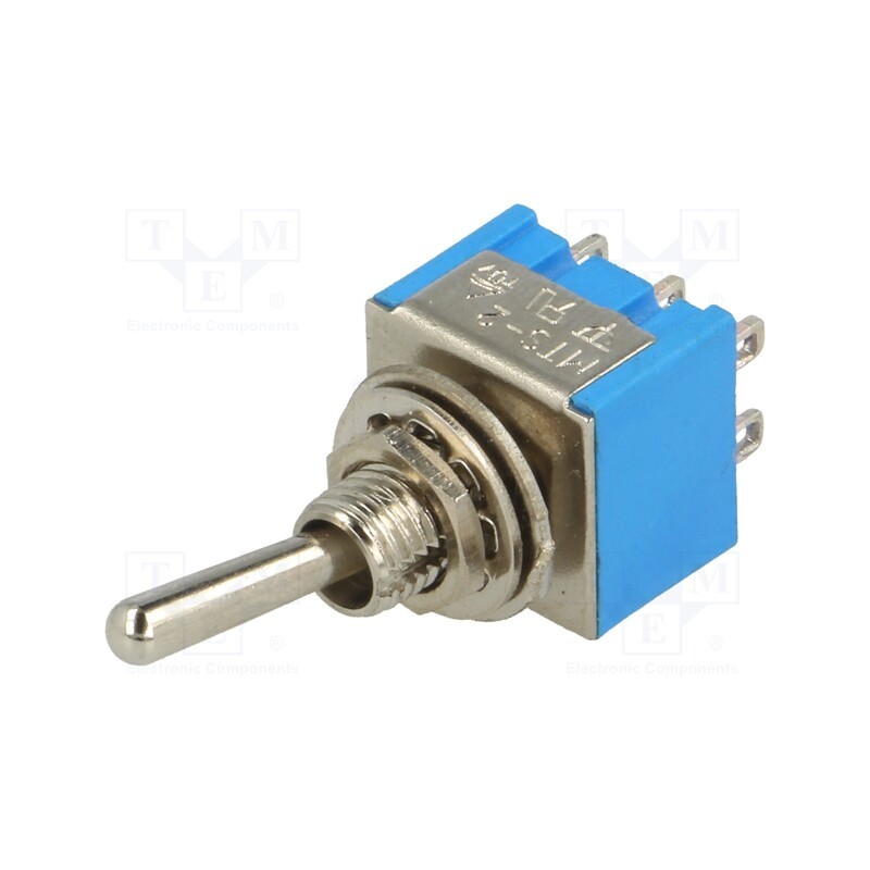 10 pcs : TSM202A1 - Switch: toggle, Pos: 2, DPDT, ON-ON, 3A/250VAC, Leads: for soldering