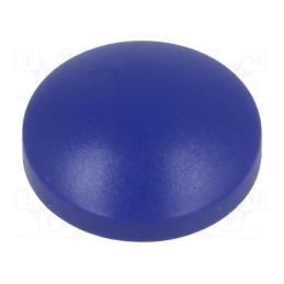 10 pcs : 1ZC30 - Button, round, blue, plastic