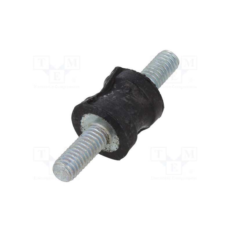 10 pcs : DVC.1-10-8-10-M4-10-70 - Vibration damper, M4, Ø: 10mm, rubber, L: 10mm, Thread len: 10mm
