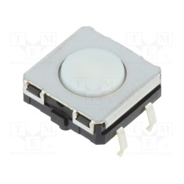10 pcs : B3W4000S - Microswitch TACT, SPST-NO, Pos: 2, 0.05A/24VDC, THT, none, 1.96N