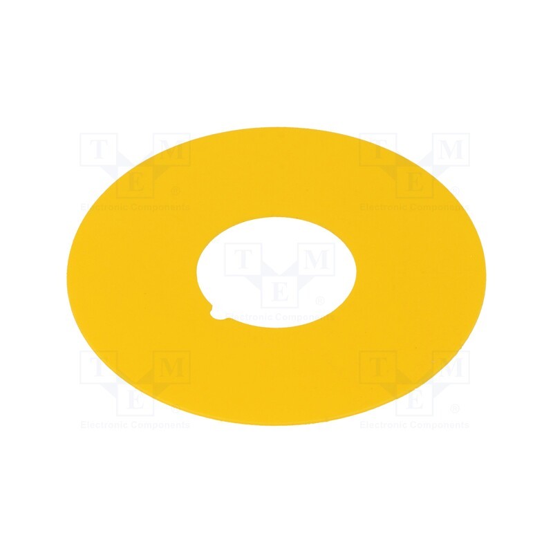 10 pcs : W0-PIERŚC.ŻÓŁTE DR/P22 - Warning plate, 22mm, Ømount.hole: 22.5mm, Ø: 60mm, PVC