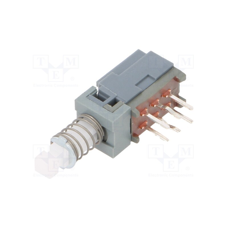 10 pcs : PBH2UEESNPNAGX - Switch: push-button, Pos: 2, DPDT, 0.1A/30VDC, ON-ON, THT