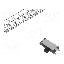 10 pcs : EG1215AA - Switch: slide, Pos: 2, SPDT, 0.025A/24VDC, ON-ON, SMT, -20÷70°C, 70mΩ