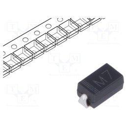 50 pcs : M7 - Diode: rectifying, SMD, 1kV, 1A, SMA, Ufmax: 1.1V, Ifsm: 30A
