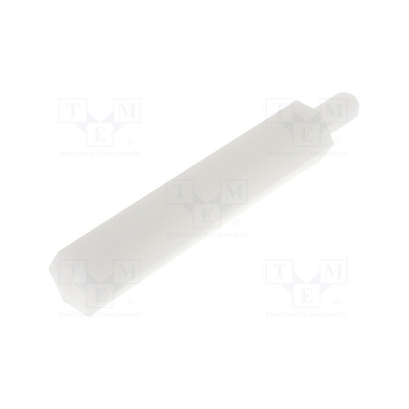 50 pcs : TP-28.5 - Screwed spacer sleeve, hexagonal, polyamide, M3, M3, 28.5mm