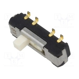 10 pcs : CL-SB-23B-02 - Switch: slide, Pos: 3, DP3T, 0.2A/12VDC, ON-ON-ON, SMT, -40÷85°C