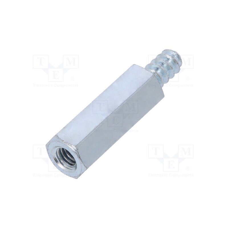 50 pcs : 226ST4.2X20 - Screwed spacer sleeve, 20mm, Int.thread: M4, Ext.thread: ST4,2