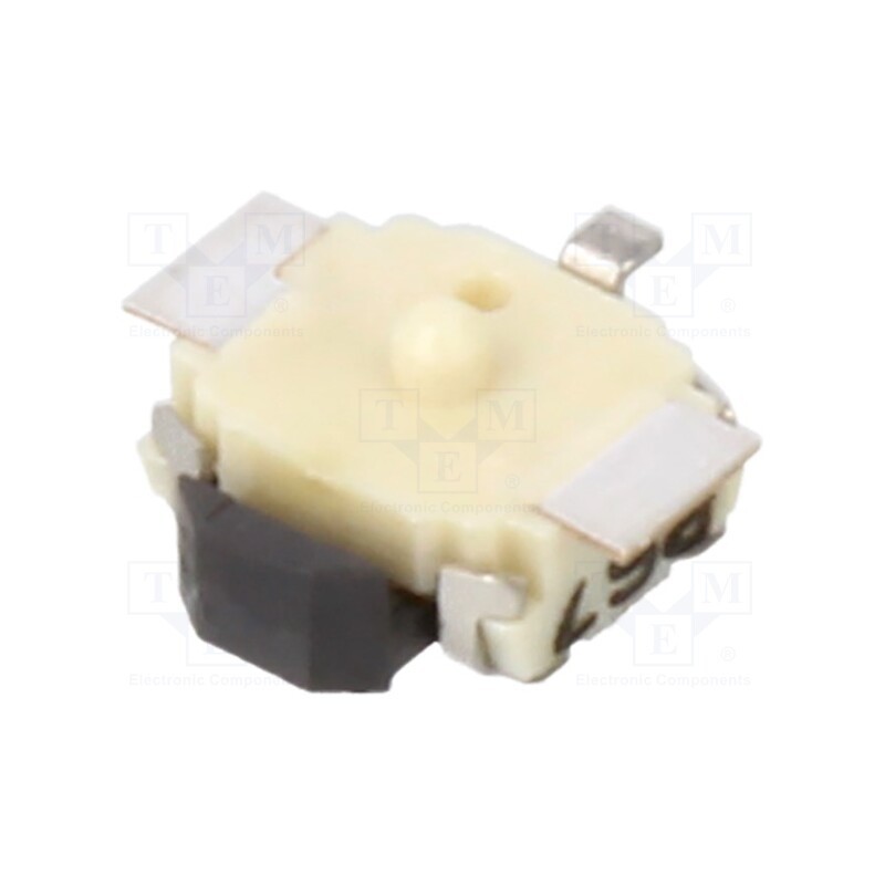 10 pcs : B3U3100PB - Microswitch TACT, SPST-NO, Pos: 2, 0.05A/12VDC, SMT, none, 1.59N