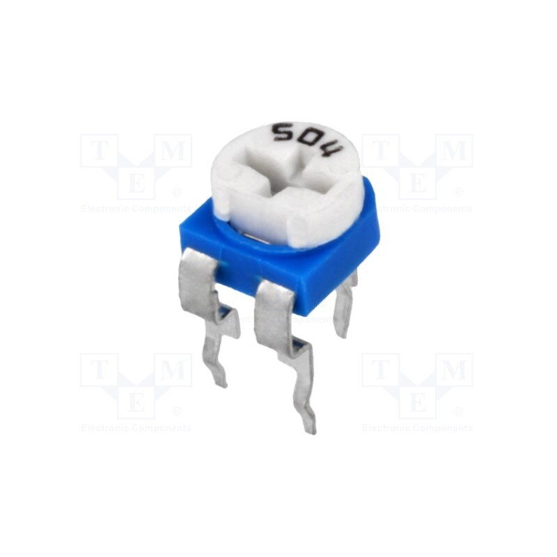 50 pcs : RKT6V-500K - Potentiometer: mounting, single turn,horizontal, 500kΩ, 100mW