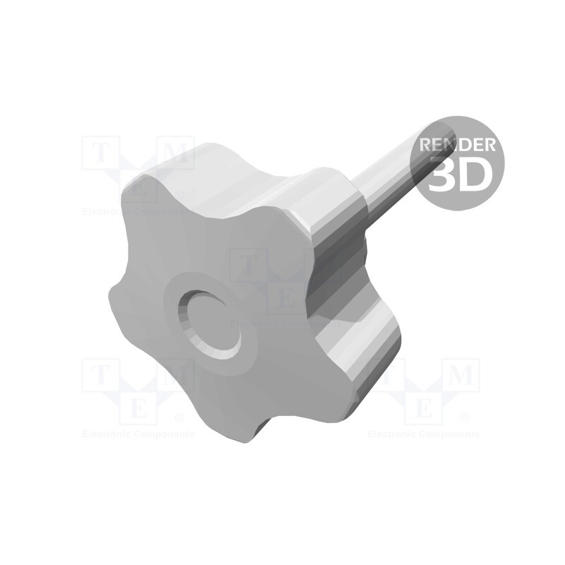 10 pcs : VCT.40 P-M8X50-C9 - Knob, Ø: 40mm, Ext.thread: M8, 50mm, H: 27mm, technopolymer PP