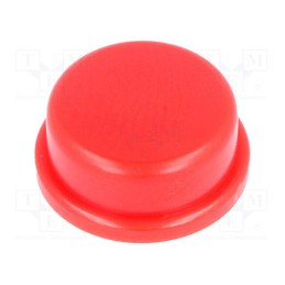 50 pcs : TACT-2BRRD - Button, round, red, Ø13mm, TACTS-24N-F,TACTS-24R-F