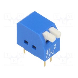 10 pcs : - Switch: DIP-SWITCH, Poles number: 2, ON-OFF, 0.05A/12VDC, Pos: 2