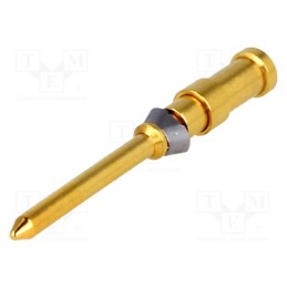10 pcs : 9152006122 - Contact, male, copper alloy, gold-plated, 1mm2, 18AWG, Han D® HMC