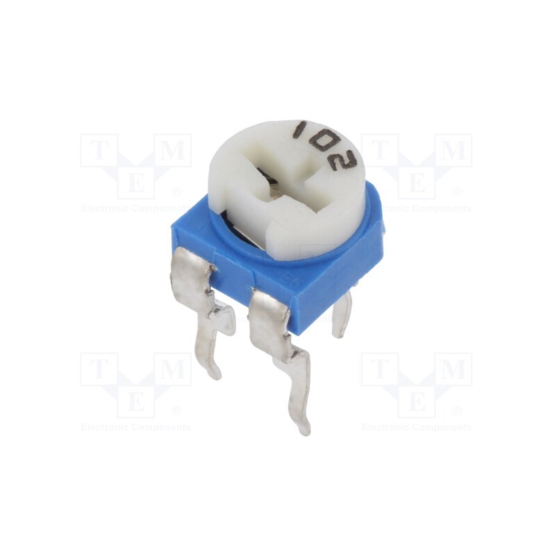 50 pcs : RKT6V-1K - Potentiometer: mounting, single turn,horizontal, 1kΩ, 100mW, ±30%