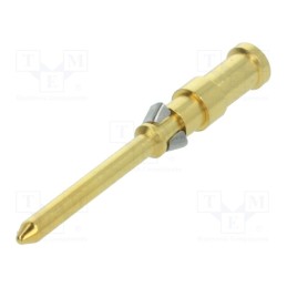 10 pcs : 9152006125 - Contact, male, copper alloy, gold-plated, 0.75mm2, 18AWG, crimped