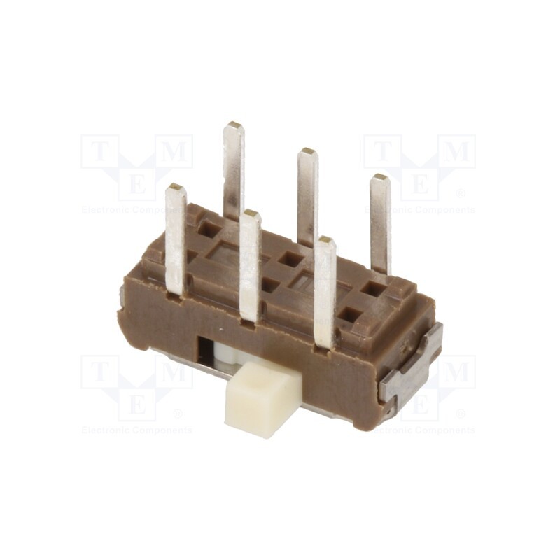10 pcs : SSSS223200 - Switch: slide, Pos: 2, DPDT, 0.3A/6VDC, ON-ON, THT, Leads: for PCB