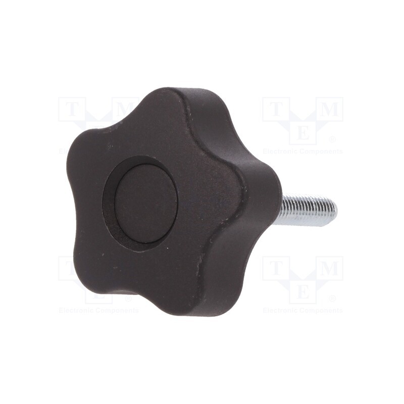 10 pcs : VCT.40 P-M6X30-C9 - Knob, Ø: 40mm, Ext.thread: M6, 30mm, H: 27mm, technopolymer PP