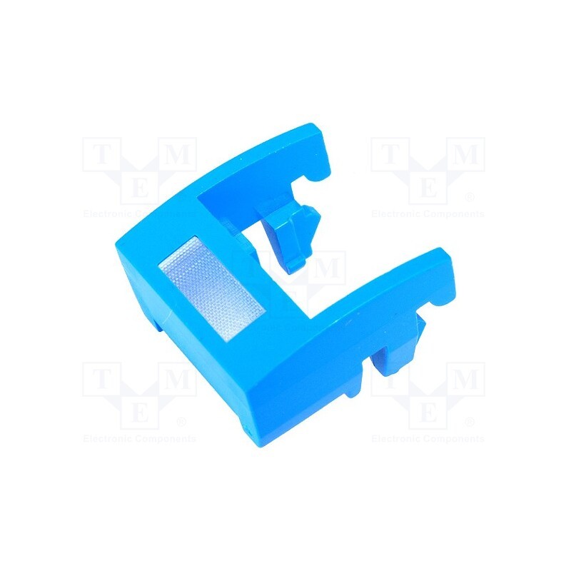 10 pcs : 2B001 - Bezel with window, blue, plastic