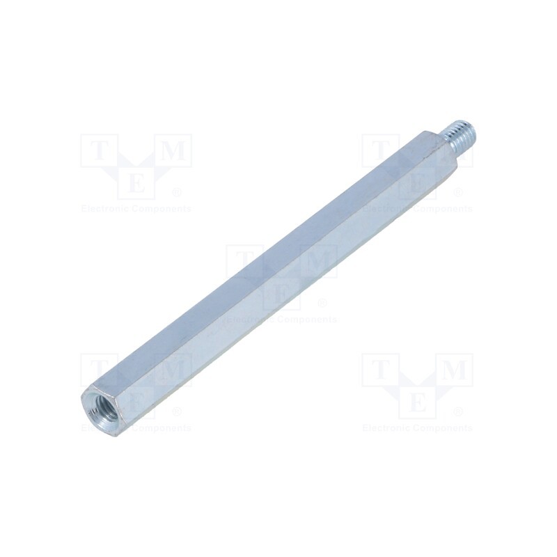10 pcs : 1266284 - Screwed spacer sleeve, 80mm, Int.thread: M5, Ext.thread: M5, steel