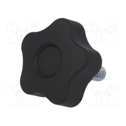 10 pcs : VCT.40 P-M8X16-C9 - Knob, Ø: 40mm, Ext.thread: M8, 16mm, H: 27mm, technopolymer PP