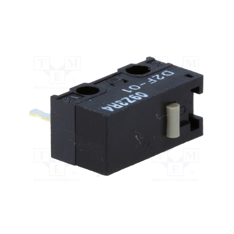 10 pcs : D2F211 - Microswitch SNAP ACTION, 0.1A/30VDC, without lever, SPDT, Pos: 2