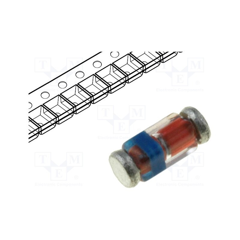 10 pcs : BZT55C5V1-GS08 - Diode: Zener, 0.5W, 5.1V, SMD, , MELF quadro, single diode