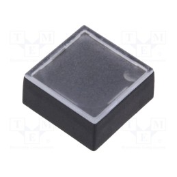 10 pcs : 835.900.013 - Button, rectangular, colourless, ABS, 15.5x15.5mm