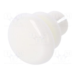 50 pcs : 8G4026.0X4.0W - Rivet, polyamide, L.rivet: 6mm, Panel cutout diam: 6.1mm, white