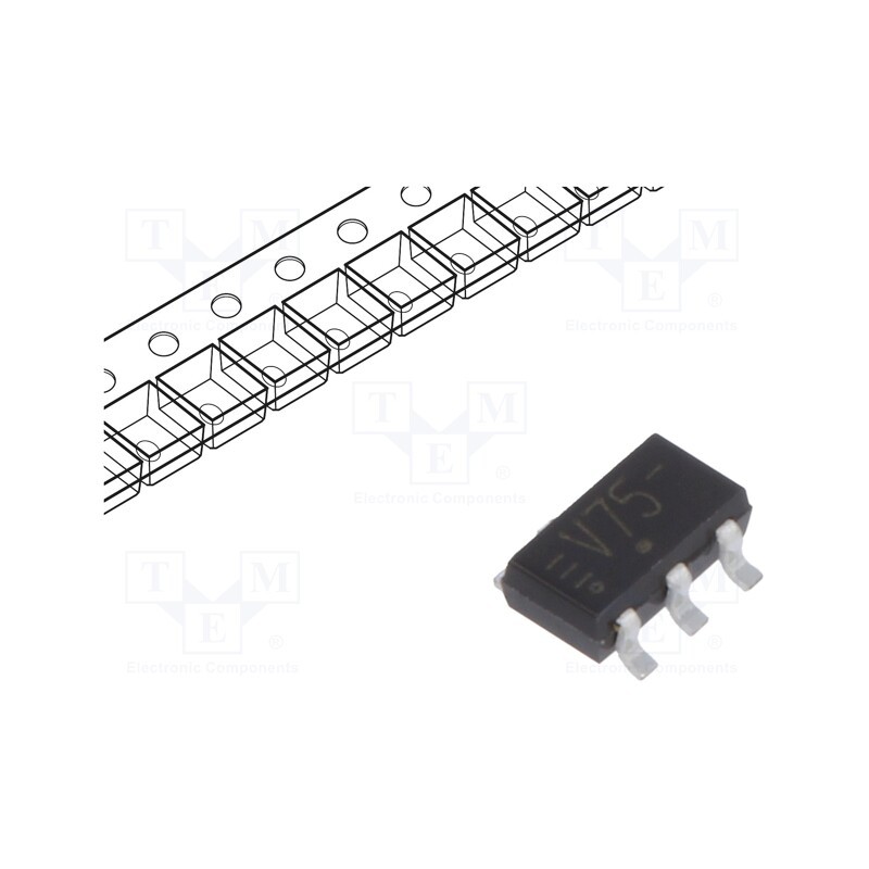 10 pcs : 74LVC1G175GV,125 - IC: digital, D flip-flop,resettable, Ch: 1, CMOS,TTL, Mini Logic