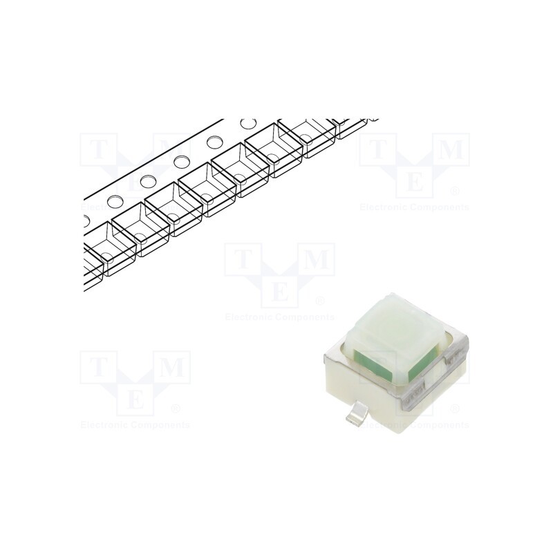 10 pcs : SKPGAAE010 - Microswitch TACT, SPST-NO, Pos: 2, 0.005A/12VDC, SMT, 2.45N, 5mm
