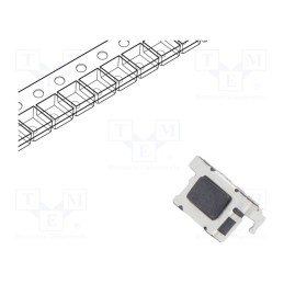 10 pcs : TL4105AF160QG - Microswitch TACT, SPST, Pos: 2, 0.05A/12VDC, SMD, none, 1.57N, 0.4mm