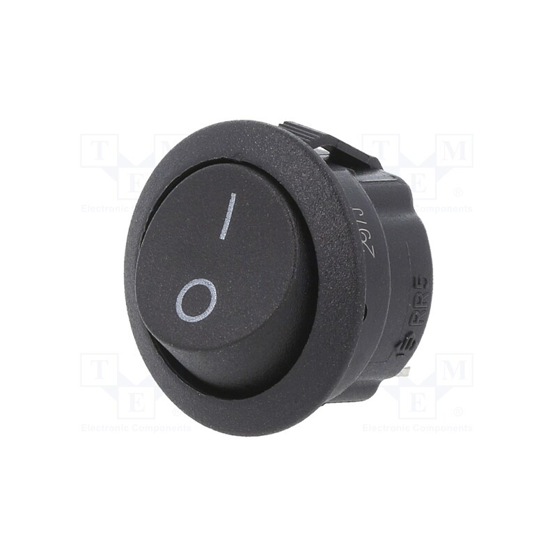10 pcs : RR511D1121 - ROCKER, SPST-NO, Pos: 2, ON-OFF, 10A/250VAC, black, 20mΩ, Body: black