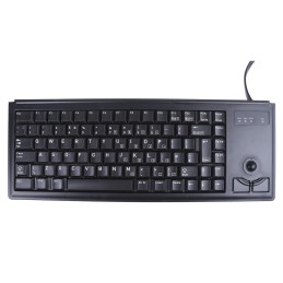 1 pcs - CHERRY Wired PS/2 Compact Trackball Keyboard, QWERTY (UK), Black