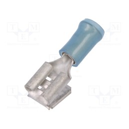 10 pcs : 9-160463-2 - Terminal: flat, 6.3mm, 0.8mm, female/male, 1÷2.5mm2, crimped, blue
