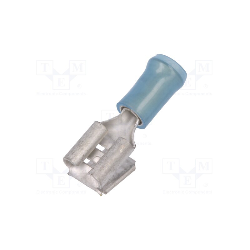 10 pcs : 9-160463-2 - Terminal: flat, 6.3mm, 0.8mm, female/male, 1÷2.5mm2, crimped, blue