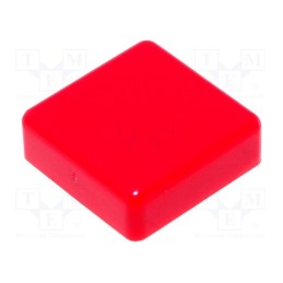 50 pcs : TACT-2BSRD - Button, square, red, 12x12mm, TACTS-24N-F,TACTS-24R-F
