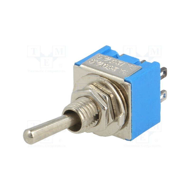 10 pcs : - Switch: toggle, Pos: 3, DP3T, ON-OFF-ON, 3A/250VAC, -25÷85°C