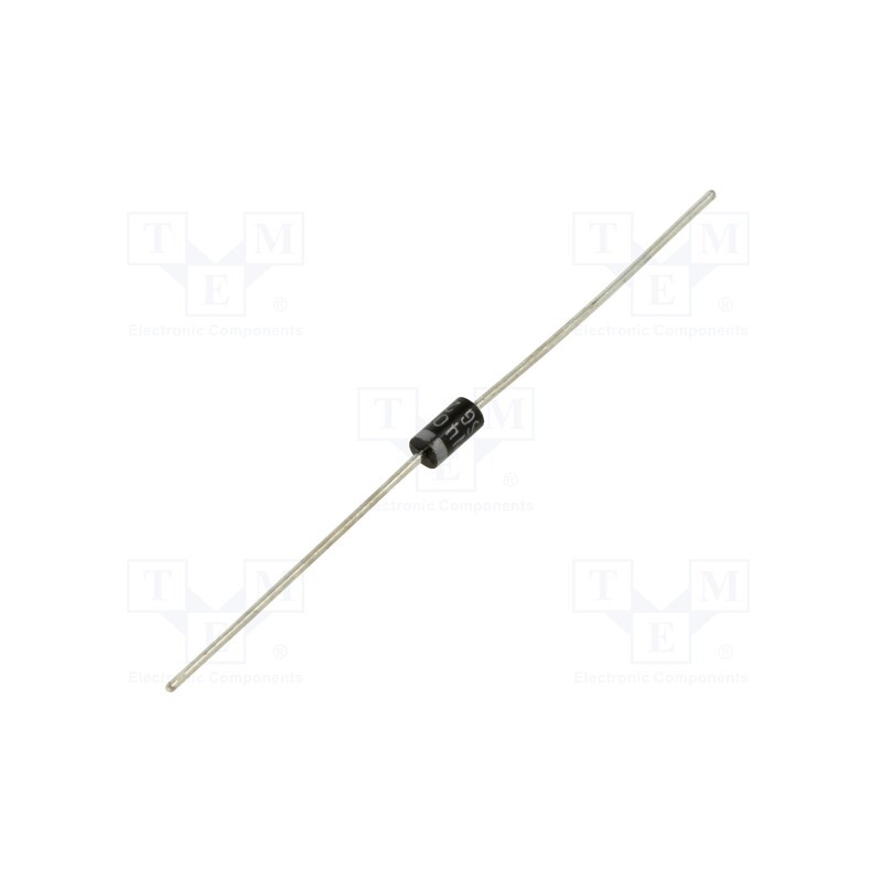 10 pcs : 1N4002GTA - Diode: rectifying, THT, 100V, 1A, , DO41, Ufmax: 1V, Ir: 5uA