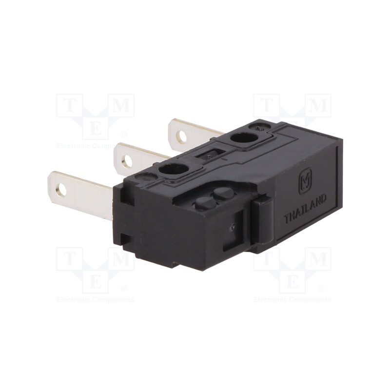 10 pcs : AVT38023 - Microswitch SNAP ACTION, 3A/250VAC, 3A/30VDC, without lever