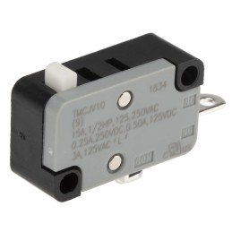 1 pcs - C & K Pin Plunger Snap Action Micro Switch, Solder Terminal, 1/2 A @ 125 V dc, 15 A @ 125 / 250 V ac, SPST