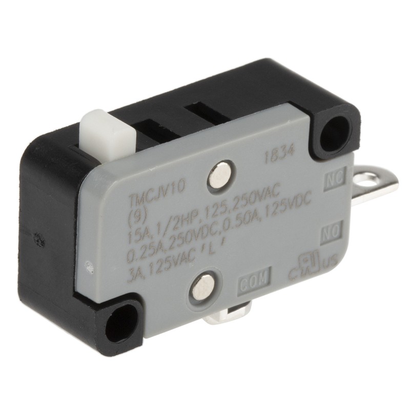 1 pcs - C & K Pin Plunger Snap Action Micro Switch, Solder Terminal, 1/2 A @ 125 V dc, 15 A @ 125 / 250 V ac, SPST