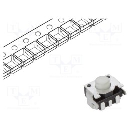 10 pcs : 1977066-1 - Microswitch TACT, SPST-NO, Pos: 2, 0.05A/12VDC, PCB, none, 1.6N
