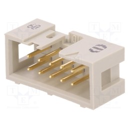 10 pcs : 9185107324 - Socket, IDC, male, PIN: 10, straight, low profile, THT, 1.27mm